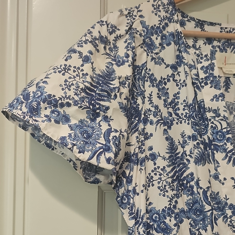 Anthropologie Blue and White Maxi Dress - Picture 3 of 6